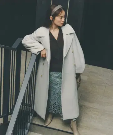 snidel 더블 코트 아이보리 사이즈 1