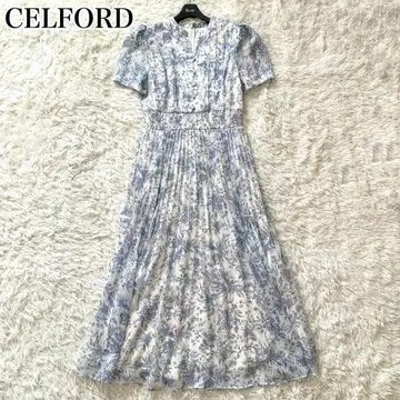 컨디션 최상 셀포드 24SS 플라워 프린트 원피스 플리츠 플레어