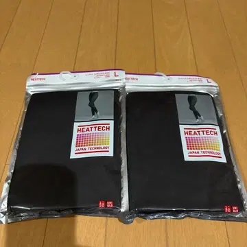 HEATTECH 다크 그레이 레깅스 L 2장 세트