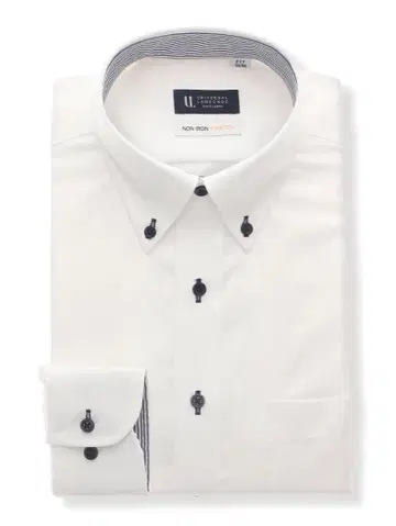 [ 미사용 ] 화이트 버튼 다운 논아이론 셔츠