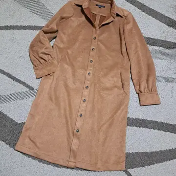 새상품급 BROOKS BROTHERS 50600엔 스웨이드풍 셔츠 원피스