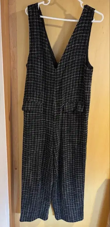 블랙 체크 무늬 살로펫 M