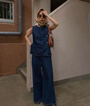 ameri 빈티지 데님 셋업