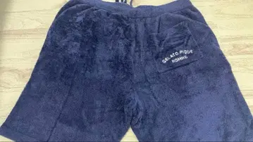 GELATO PIQUE 남성용 룸웨어 네이비 숏팬츠 복슬복슬