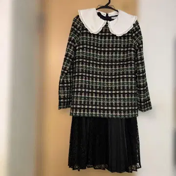 체스티 트위드 레이스 원피스 미사용 새상품 택 포함