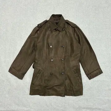 00s 빈티지 숏 트렌치코트 브라운 아카이브 y2k