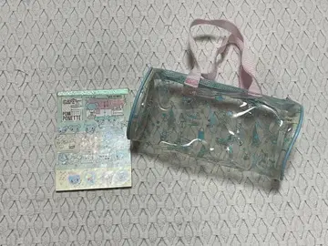 당시 물건 퐁포네트 클리어 파우치와 종이접기 메모장