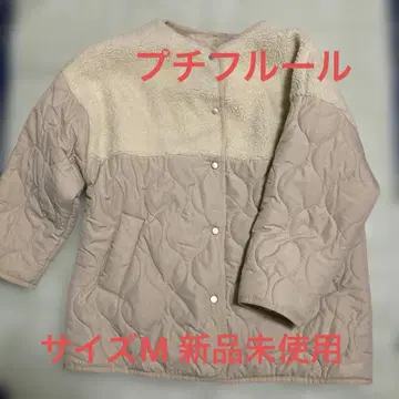 Petit Fleur 베이지 보아, 퀼팅 자켓 M