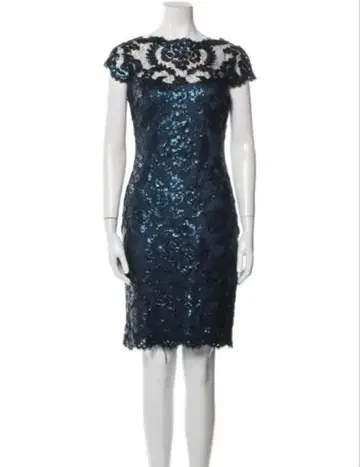 Tadashi Shoji 스팽글 레이스 드레스