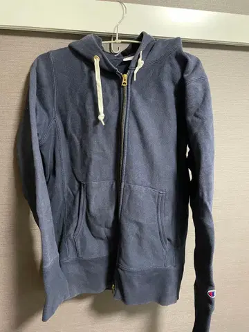 챔피온 네이비 풀 집업 후드티