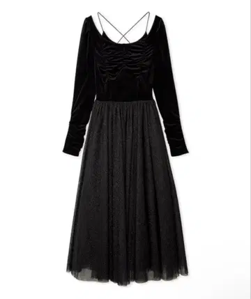 [ Chacott ] 벨로아 x 튤 원피스 SNIDEL