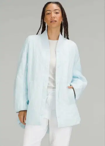 [ 레어 ] 룰루레몬 퀼팅 롱 다운 스카이블루