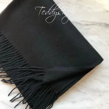 최고급 캐시미어 100% 대형 스톨 블랙