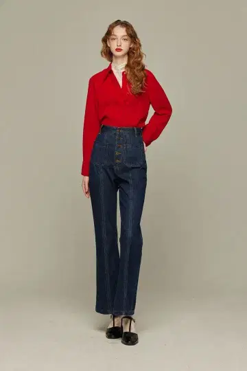 Tnewties 목욕탕에서 노래하는 애니 하이웨스트 데님 팬츠