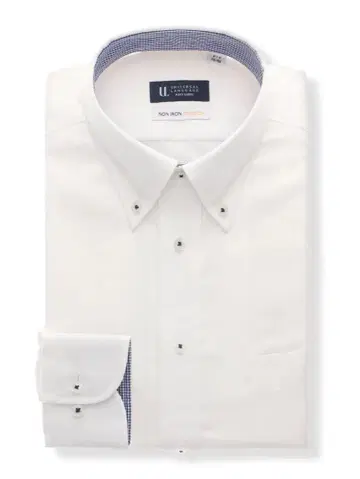 [ 미사용 ] 남성용 와이셔츠 버튼 다운 화이트 논아이론