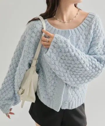 mystic 포코포코 니트 가디건