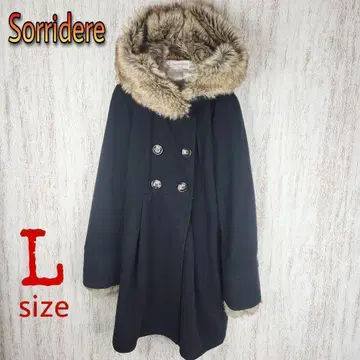 [ 솔리델 ] 롱 코트 심플 페미닌 울 퍼 캐주얼 L