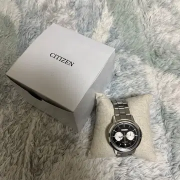 CITIZEN 쿼츠 시계 실버/블랙