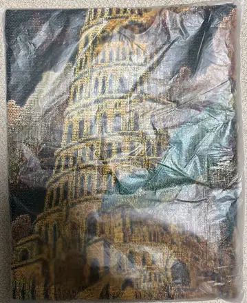 미세스 그린애플 바벨탑 구김 고블랑 직조 멀티 크로스