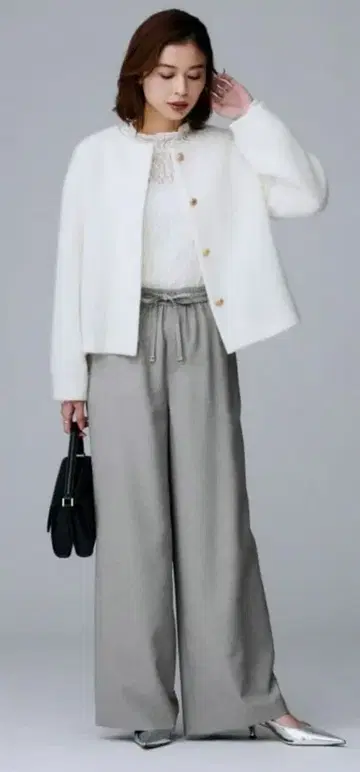 언타이틀 2025년 [ 와이드 허리밴딩/끈 ] 스트레치 드로스트 팬츠