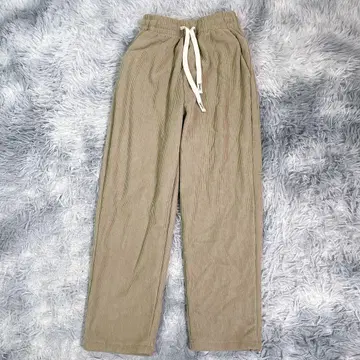 [ M ] 이지 팬츠 브라운 속기모 가을/겨울 여성용 따뜻한