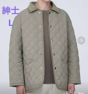 MUJI 세탁 가능한 퀼팅 자켓 신사 L 샌드 베이지