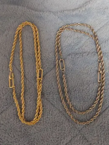 crewre 크루레 트위스트 체인 목걸이 골드 실버 2세트