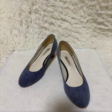 DIANA 다이애나 데님 펌프스 로우힐 블루 파랑