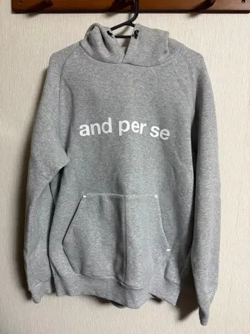 중고 사이즈 L 앤퍼시 종이상자 후드티 그레이