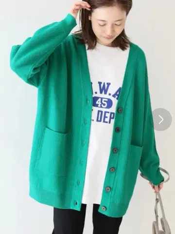 SLOBE IENA 니트 가디건 그린