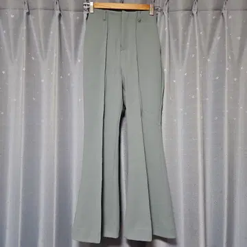 FREE'S MART 센터 프레스 플레어 팬츠 블루