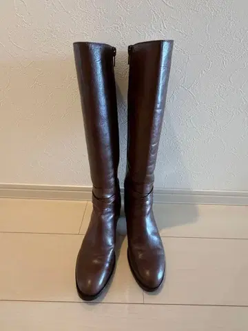 cava cava 천연 가죽 브라운 롱 부츠