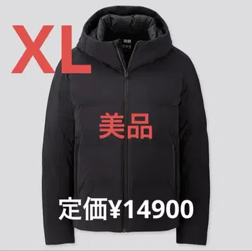 심리스 다운 UNIQLO 블랙 다운 자켓 XL 사이즈