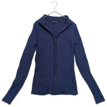 에네스베 리브 니트 집업 울 100% 네이비 사이즈 3