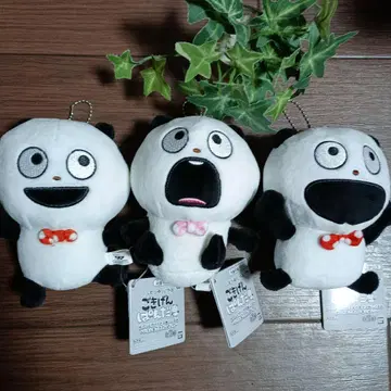 기분 좋은 판다 봉제 인형 3체 세트