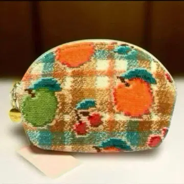 완판템 레트로 후르츠 체크 페이 팔로워 한정판 쉘형 파우치S