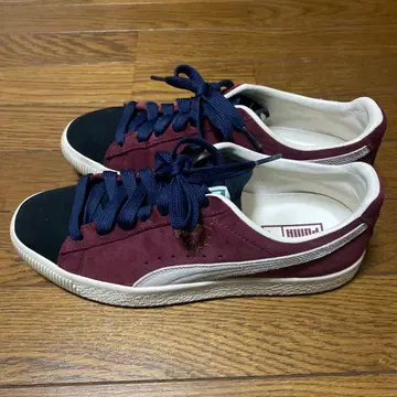 PUMA 클라이드 버건디 네이비 26.5 상자 없음