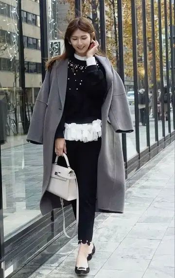 VERSEAU  2024 완판! 파인 울 리버 롱 코트 택 포함 새상품