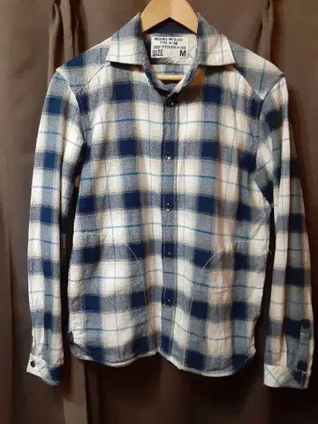 BEAMS 체크 무늬 플란넬 셔츠 자켓