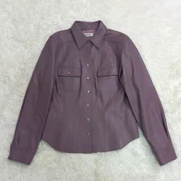 잉게보그 램 가죽 가죽 자켓 가죽 블루종 핑크 퍼플 M