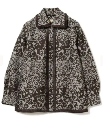 가격 인하 maturely 플라워 자카드 프린지 자켓