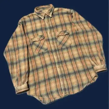 vintage 빈티지 플란넬 셔츠 긴팔 체크 아메카지 구제 의류 패턴