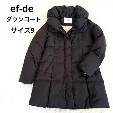 ef-de 다운 코트 블랙 M 사이즈 9호 A 라인 가을/겨울 에프데