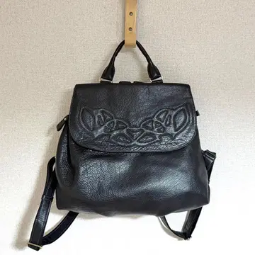 인기 이비자 천연 가죽 풀 가죽 일본제 새상품급 백팩 토트백 블랙