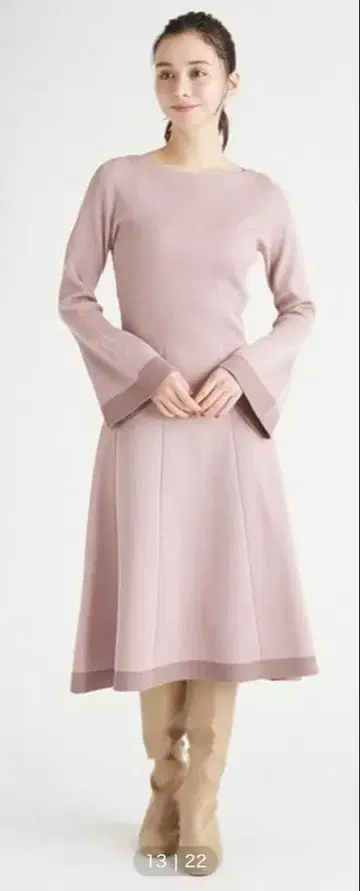 CELFORD 벨 슬리브 홀 가먼트 원피스