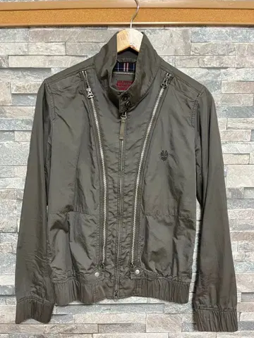 마리떼 프랑소와 저버 지퍼 블루종 체크 무늬 S