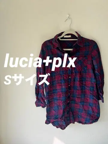 lucia+plx 빨파 체크 긴팔 셔츠