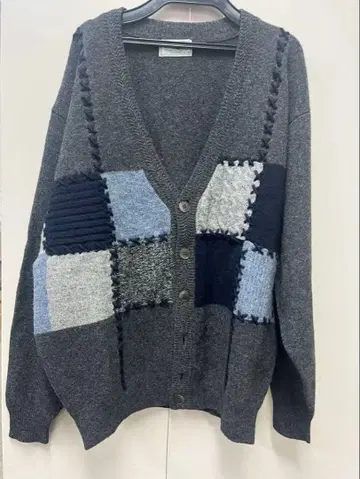 Crocodile 크로커다일 패치워크 V넥 가디건 라코스테