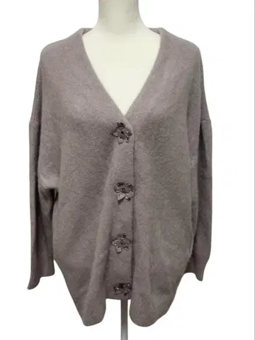 스나이델 오버 사이즈 폭스 울 가디건 38%