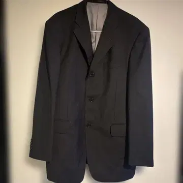 다크 블루 체크 무늬 비즈니스 정장